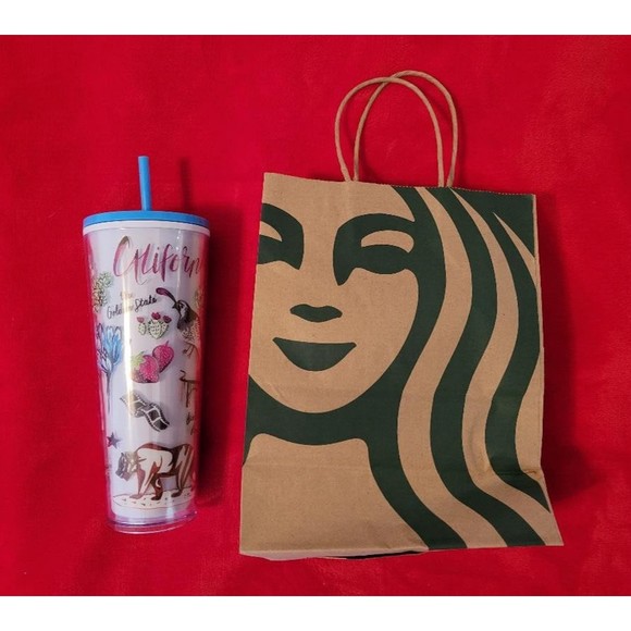 New Starbucks Cold Cup California State Venti Tumbler 24 Oz. 2022 New with Tag - Picture 1 of 6
